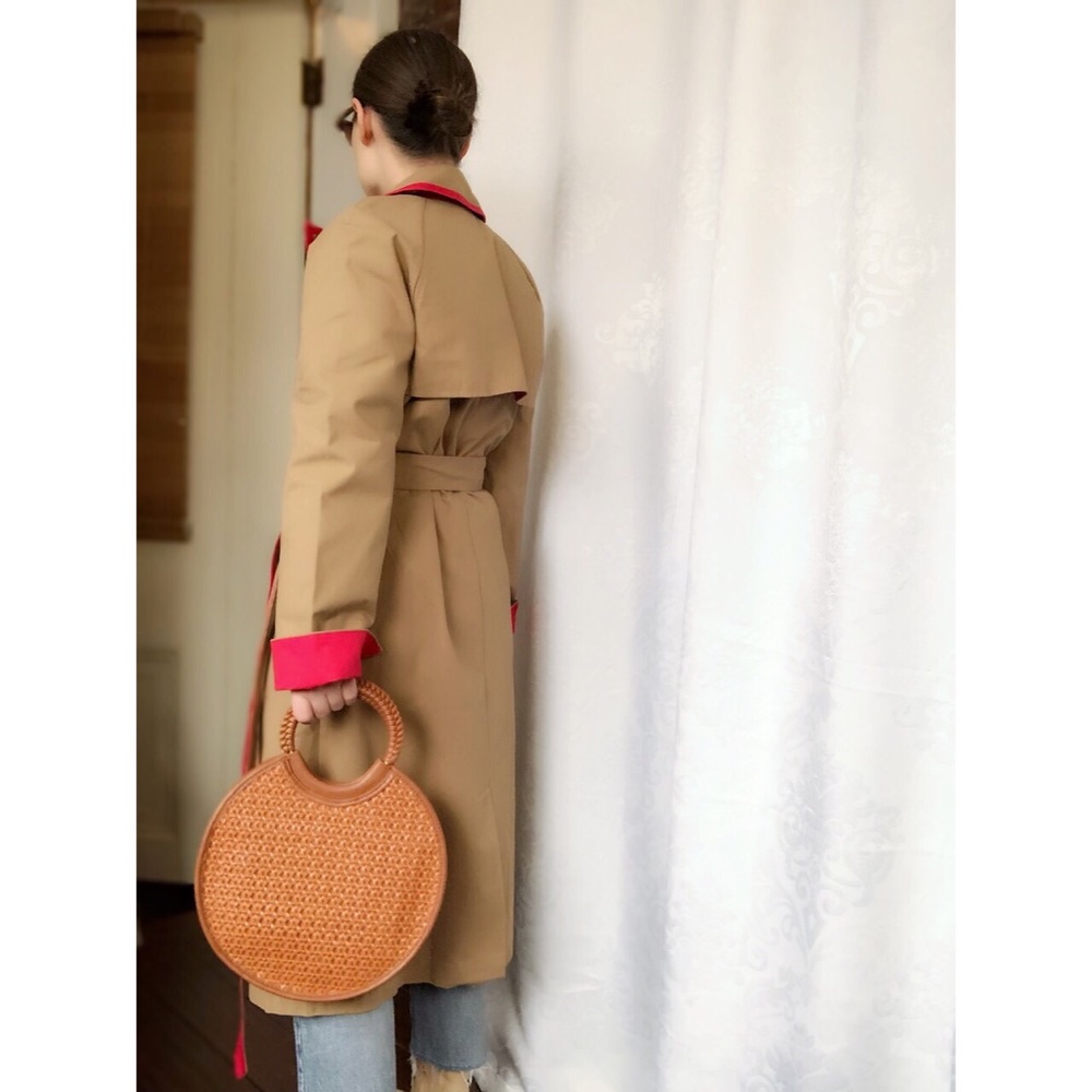 🆕Heartbeat Classic Reworked Trench Coat with Red - Picture 2 of 8